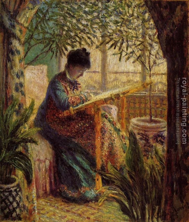 Claude Oscar Monet : Camille Embroidering